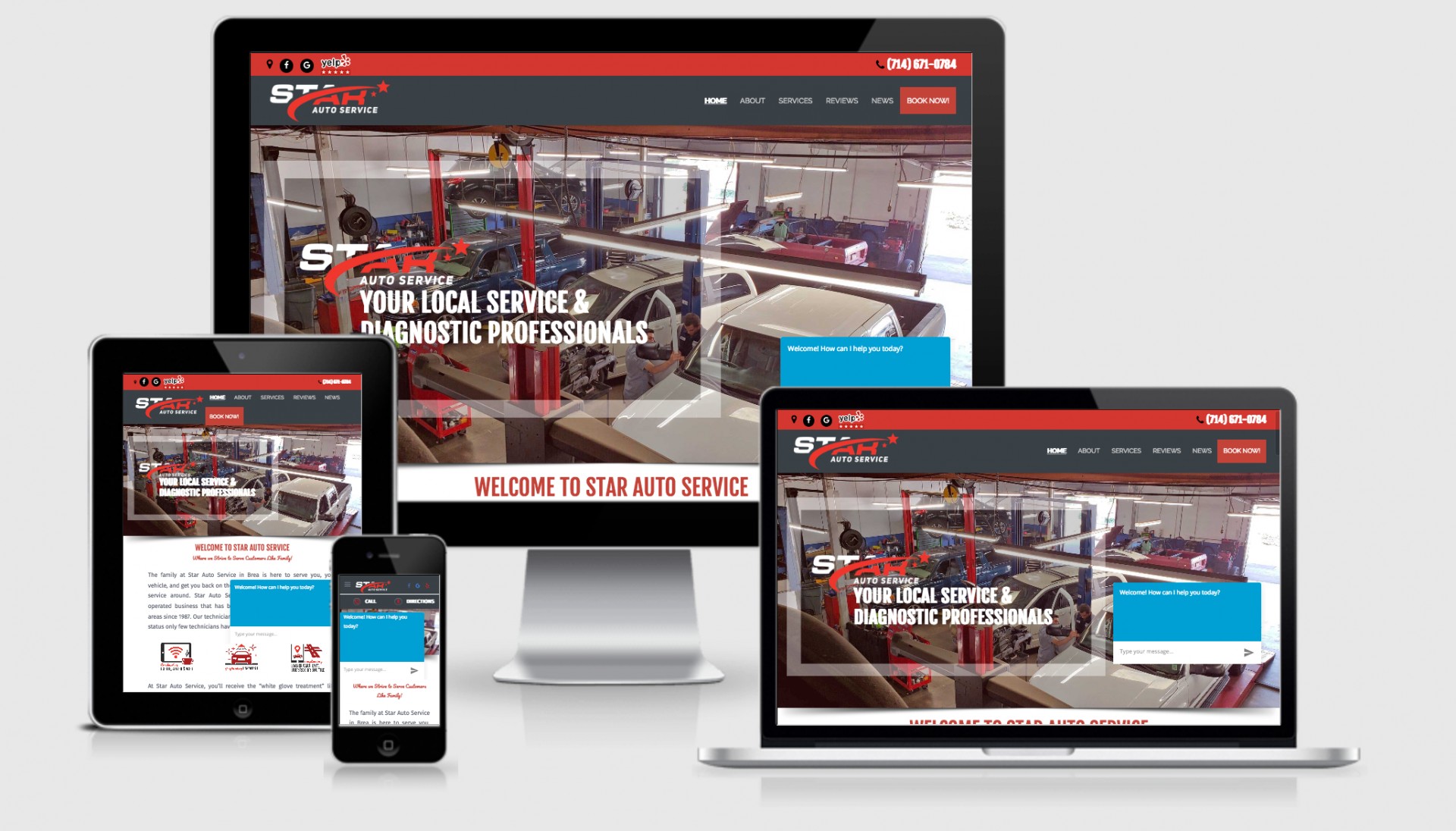 Screenshot of Star Auto Service's Website